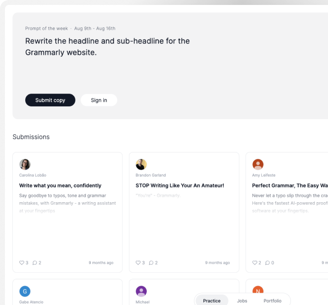 An all-in-one platform for copywriters